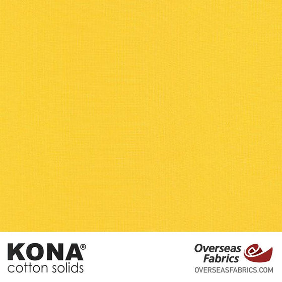 Kona Cotton Solids Canary - 44" wide - Robert Kaufman quilting fabric