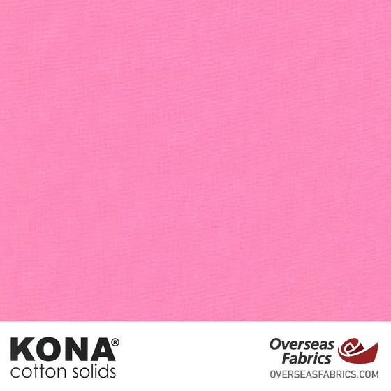 Kona Cotton Solids Candy Pink - 44" wide - Robert Kaufman quilting fabric