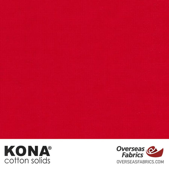 Kona Cotton Solids Cardinal - 44" wide - Robert Kaufman quilting fabric