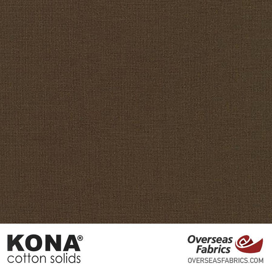 Kona Cotton Solids Chocolate - 44" wide - Robert Kaufman quilting fabric