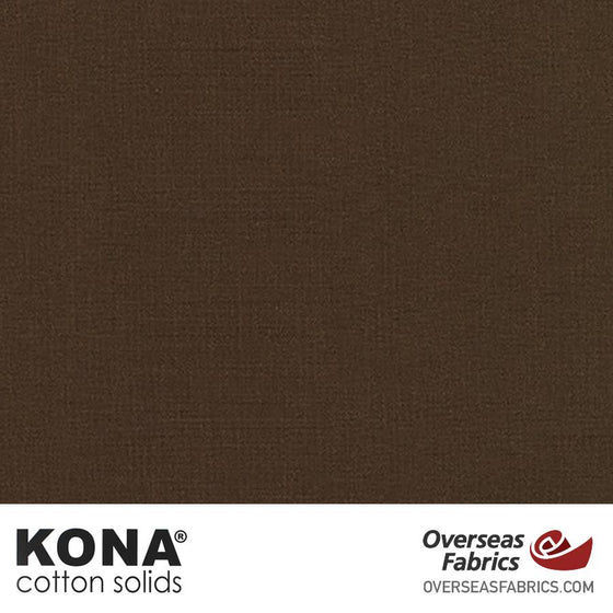 Kona Cotton Solids Coffee - 44" wide - Robert Kaufman quilting fabric