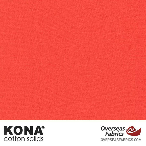 Kona Cotton Solids Coral - 44" wide - Robert Kaufman quilting fabric