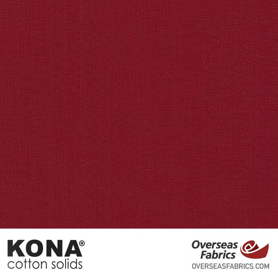 Kona Cotton Solids Crimson - 44" wide - Robert Kaufman quilting fabric