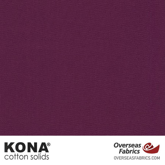 Kona Cotton Solids Eggplant - 44" wide - Robert Kaufman quilting fabric
