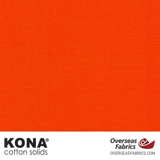 Kona Cotton Solids Flame - 44" wide - Robert Kaufman quilting fabric