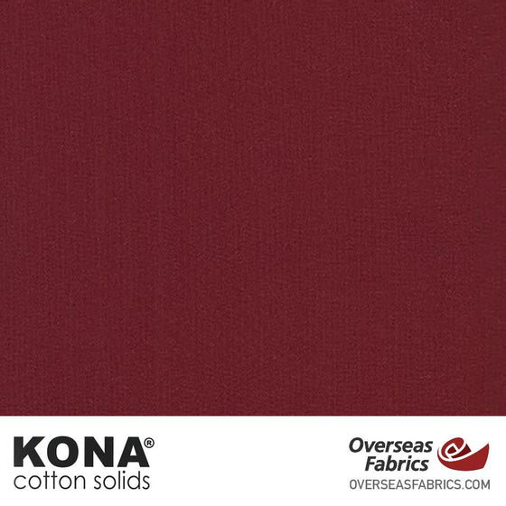 Kona Cotton Solids Garnet - 44" wide - Robert Kaufman quilting fabric