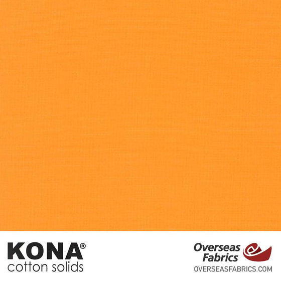 Kona Cotton Solids Goldfish - 44" wide - Robert Kaufman quilting fabric