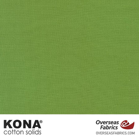 Kona Cotton Solids Grass Green - 44" wide - Robert Kaufman quilting fabric