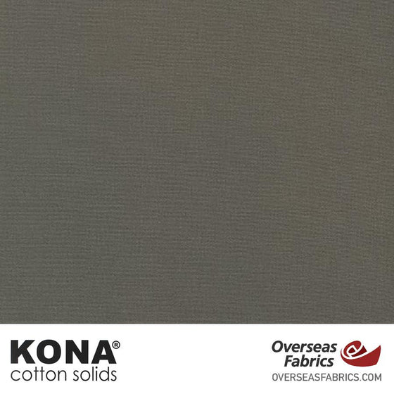 Kona Cotton Solids Grizzly - 44" wide - Robert Kaufman quilting fabric