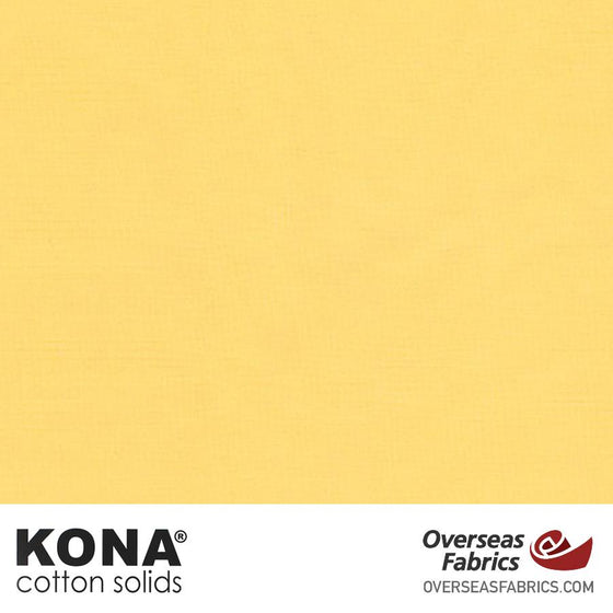 Kona Cotton Solids Lemon - 44" wide - Robert Kaufman quilting fabric