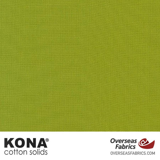 Kona Cotton Solids Lime - 44" wide - Robert Kaufman quilting fabric