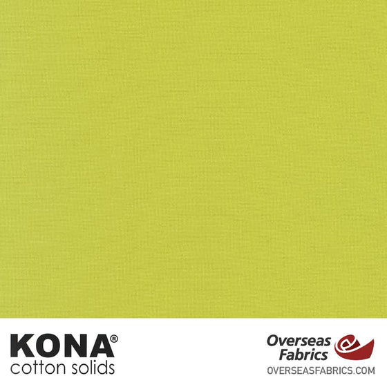 Kona Cotton Solids Limelight - 44" wide - Robert Kaufman quilting fabric