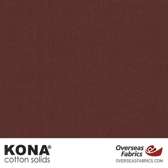 Kona Cotton Solids Mahogany - 44" wide - Robert Kaufman quilting fabric