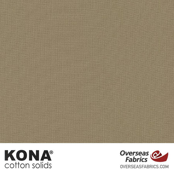 Kona Cotton Solids Mushroom - 44" wide - Robert Kaufman quilting fabric