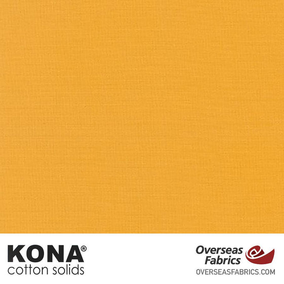 Kona Cotton Solids Ochre - 44" wide - Robert Kaufman quilting fabric