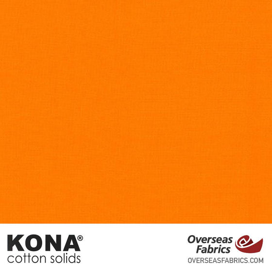Kona Cotton Solids Orange - 44" wide - Robert Kaufman quilting fabric