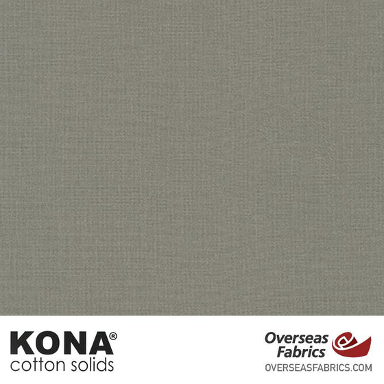 Kona Cotton Solids Pewter - 44" wide - Robert Kaufman quilting fabric