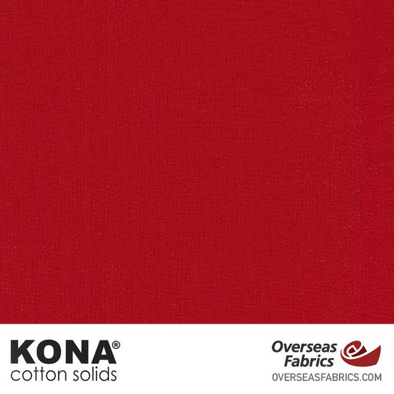 Kona Cotton Solids Rich Red - 44" wide - Robert Kaufman quilting fabric