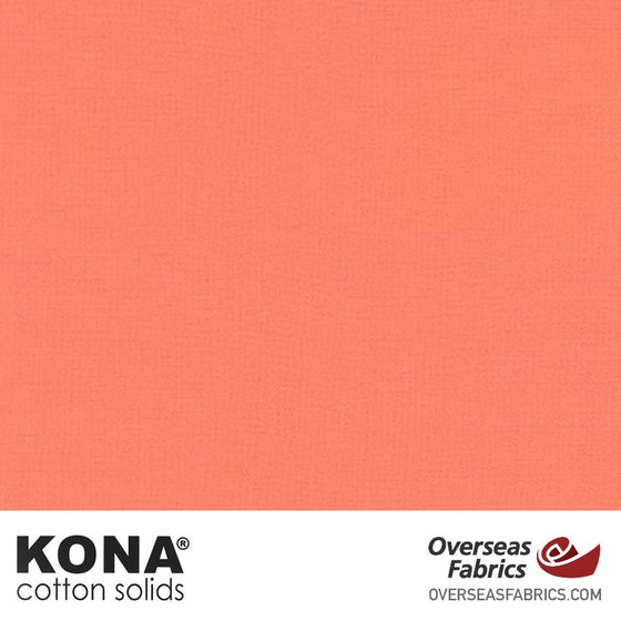 Kona Cotton Solids Salmon - 44" wide - Robert Kaufman quilting fabric