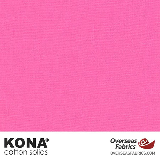 Kona Cotton Solids Sassy Pink - 44" wide - Robert Kaufman quilting fabric