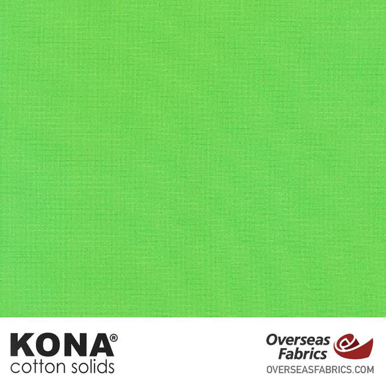 Kona Cotton Solids Sour Apple - 44" wide - Robert Kaufman quilting fabric