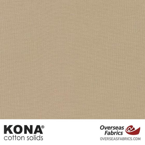 Kona Cotton Solids Stone - 44" wide - Robert Kaufman quilting fabric