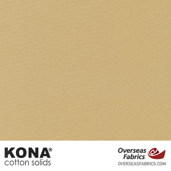 Kona Cotton Solids Straw - 44" wide - Robert Kaufman quilting fabric