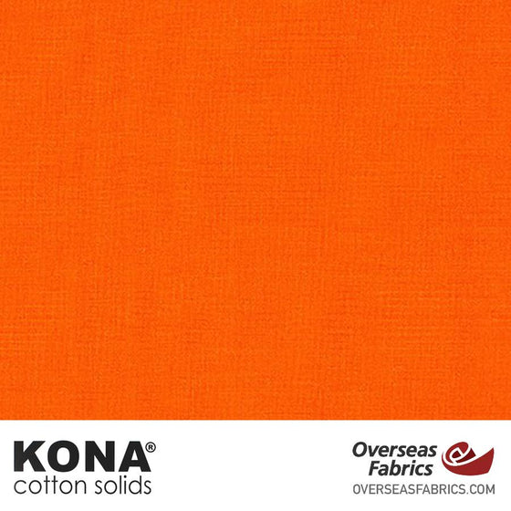 Kona Cotton Solids Tangerine - 44" wide - Robert Kaufman quilting fabric