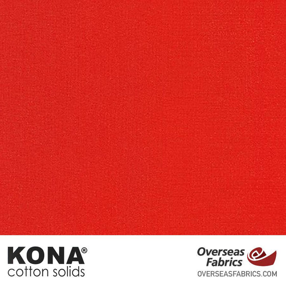 Kona Cotton Solids Tomato - 44" wide - Robert Kaufman quilting fabric