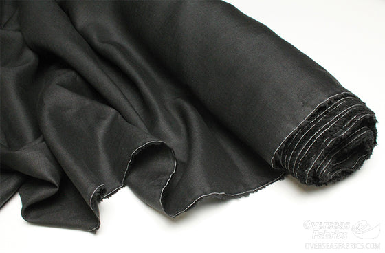 Basic Lightweight Linen 60" - Black ( ~ 140gsm* )