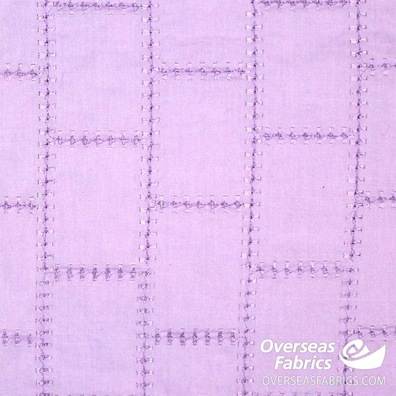 Linen Cotton 56" - Rectangular Embroidery, Purple (Jul 2021)