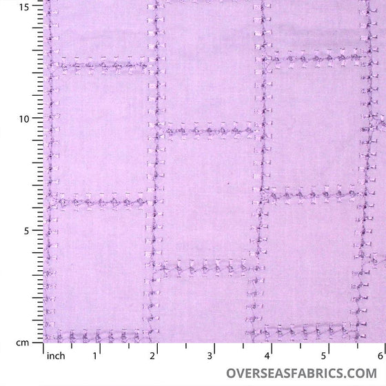 Linen Cotton 56" - Rectangular Embroidery, Purple (Jul 2021)