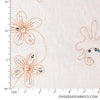 Linen Cotton 56" - Floral Sequin Embroidery, Orange (Jul 2021)