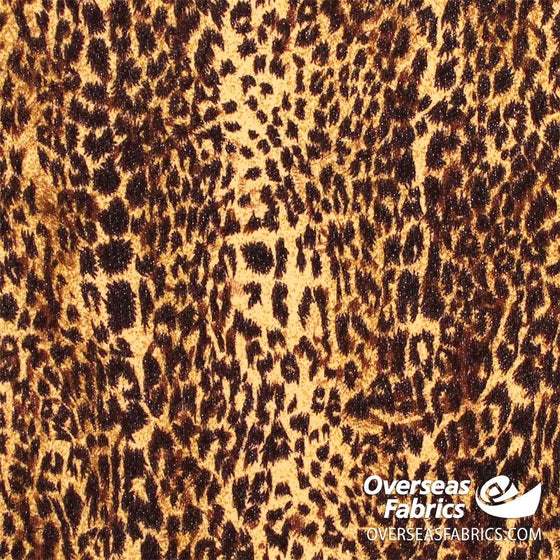 Nylon Lycra Knit 60" - Leopard Spots, Brown