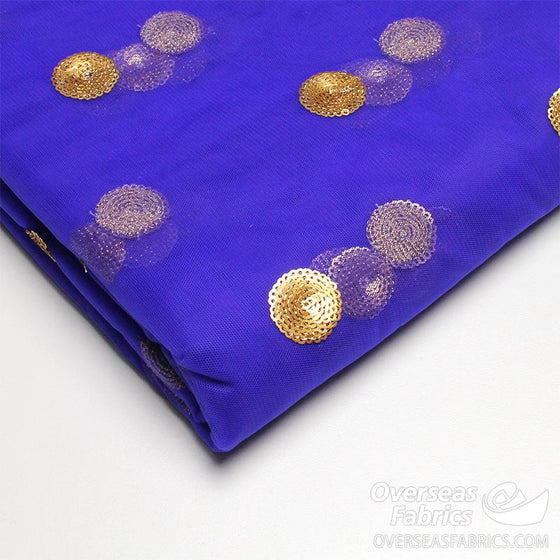 Fancy Netting 45" (May 2021) - Gold Medallion, Royal Blue