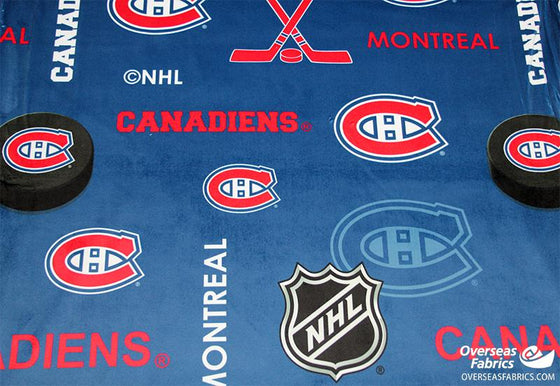 Licensed NHL Minky 60" - Montreal Canadiens