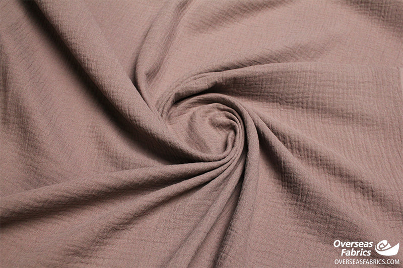 Organic Cotton Double Gauze - Taupe Organic Cotton Double Gauze - Taupe