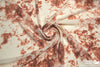 Peachskin Crepe 60" - Design 04, Floral Tie Dye, Peach (Spring 2022)