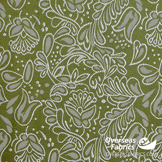 Jacquard 60" - July 2020 Collection; Design 01 - Butterfly Florals, Green