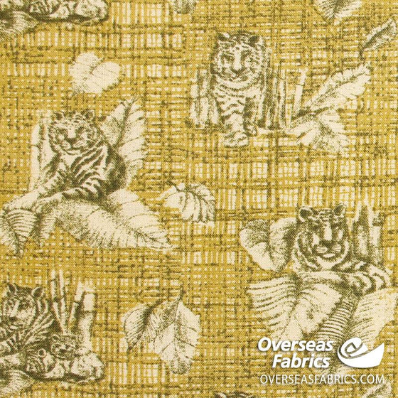 Print Concepts - Jungle Fever, Tiger King Olive Sketch