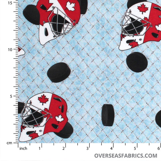 Quilters Choice - Canada's Game 2, Goalie Helmets, Blue
