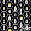 QT Fabrics - All the Buzz, Honey Jars, Black