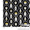 QT Fabrics - All the Buzz, Honey Jars, Black
