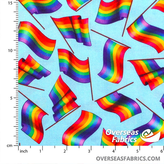 QT Fabrics - This and That II, Rainbow Flag, Blue