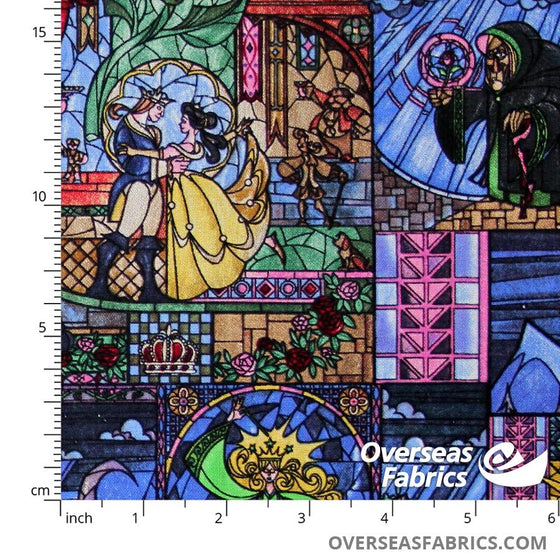 Springs Creative - Disney, Beauty and the Beast, Stain Glass Squares