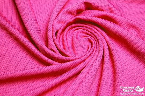 Polyester Knit 60" - Faux-Mesh Knit, Pink