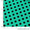 Printed Velvet 60" - Polka Dot, Teal Green