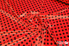 Printed Velvet 60" - Polka Dot, Red