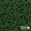 Burnout Velvet 60" - Half Flowers, Green