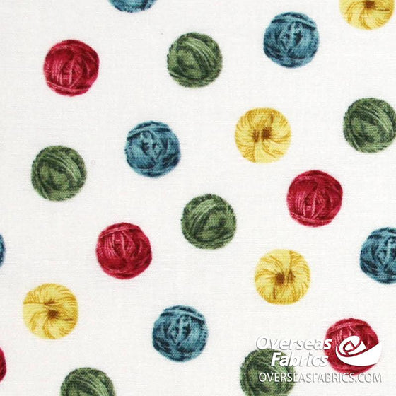 Windham Fabrics - Knit N' Purl, Yarn Polka Dot